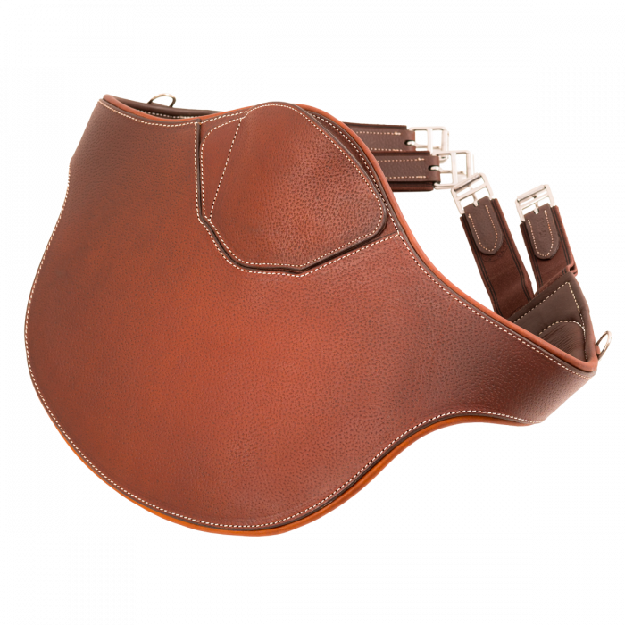 Ergonomic belly guard girth