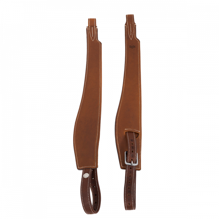 Single piece stirrup leathers